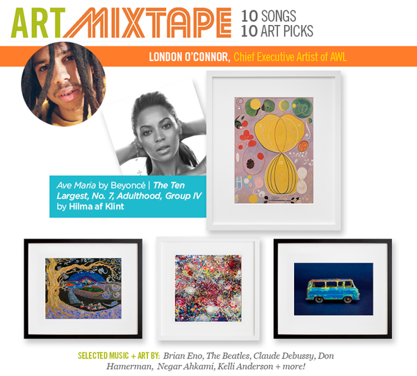 Chief exec artist London O'Connor mixes prints + music