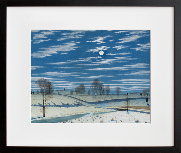 Winter Scene in Moonlight