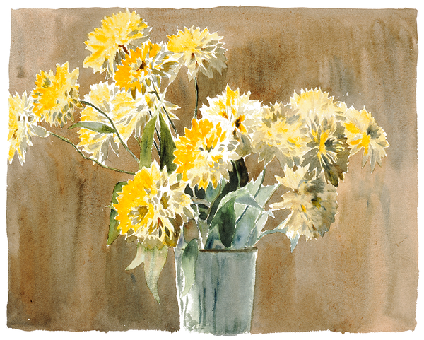 Vase with Yellow Flowers