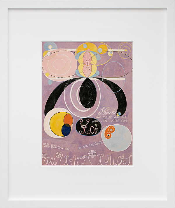 Hilma af Klint's The Ten Largest, No. 6, Adulthood, Group IV framed in white