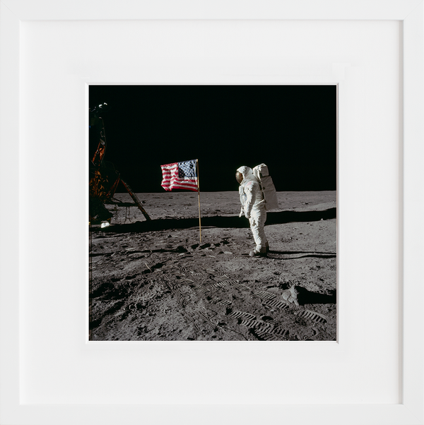 AS11-40-5875 (Buzz Aldrin and the U.S. Flag)