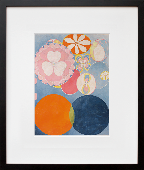 Hilma af Klint's The Ten Largest, No. 2, Childhood, Group IV framed in black