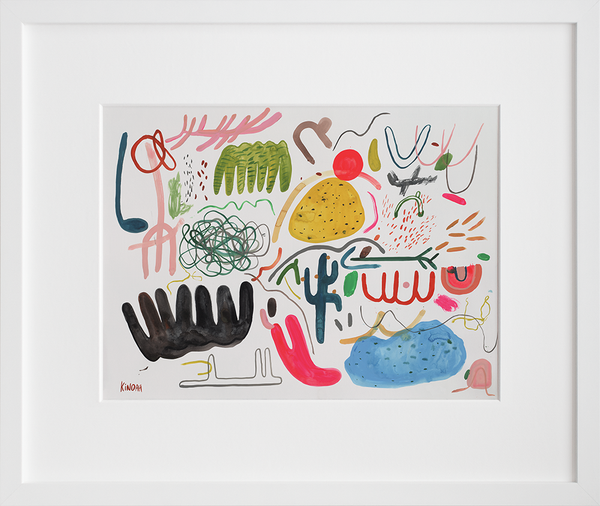 Kindah Khalidy's Untitled (a) in white frame