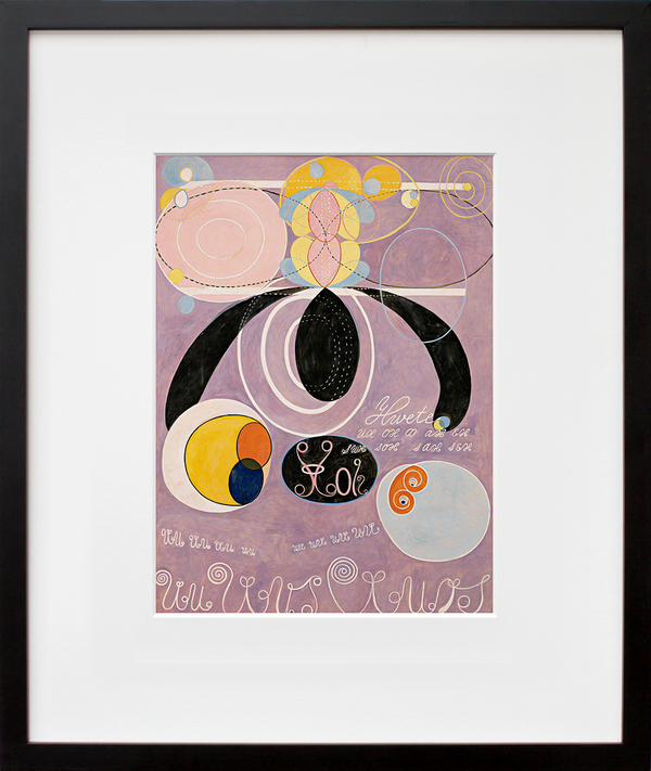 Hilma af Klint's The Ten Largest, No. 6, Adulthood, Group IV framed in black