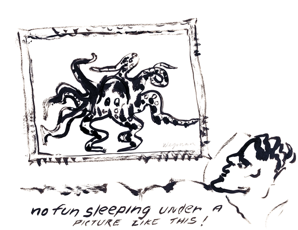 No Fun Sleeping Under A Picture Like This + Pink Elephants