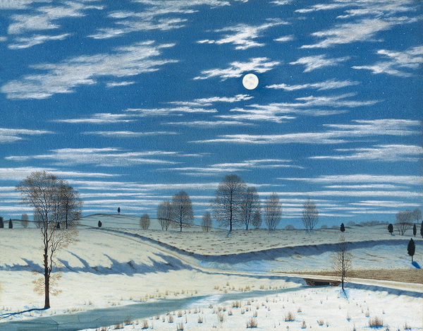 Winter Scene in Moonlight