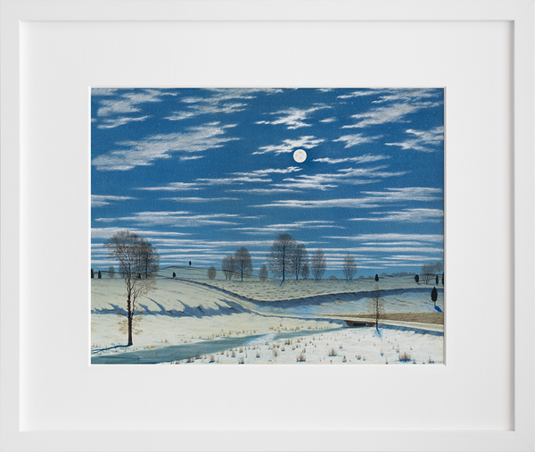 Winter Scene in Moonlight