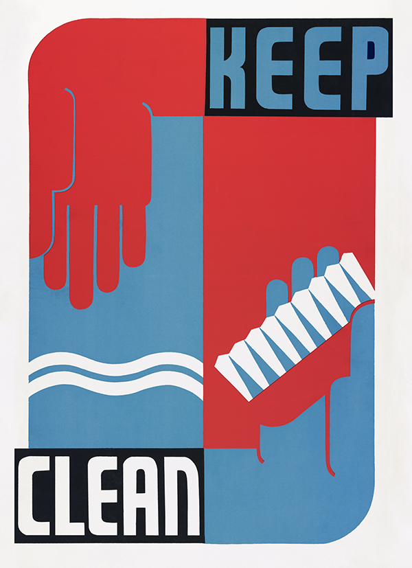Keep clean! This vintage design goes hard for good hand hygiene.
