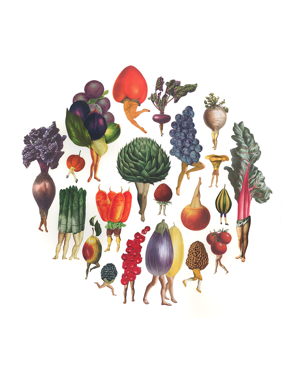 The harvest has legs in Amy Ross’s “Earthly Delights”.