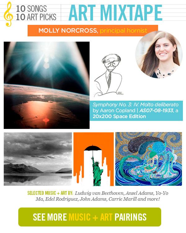 Art Mixtape: Symphony musician Molly Norcross pairs music + prints