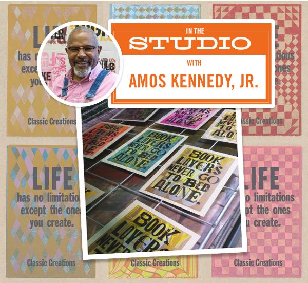In the Studio with Amos Kennedy! Printing to the beat of his own press ...