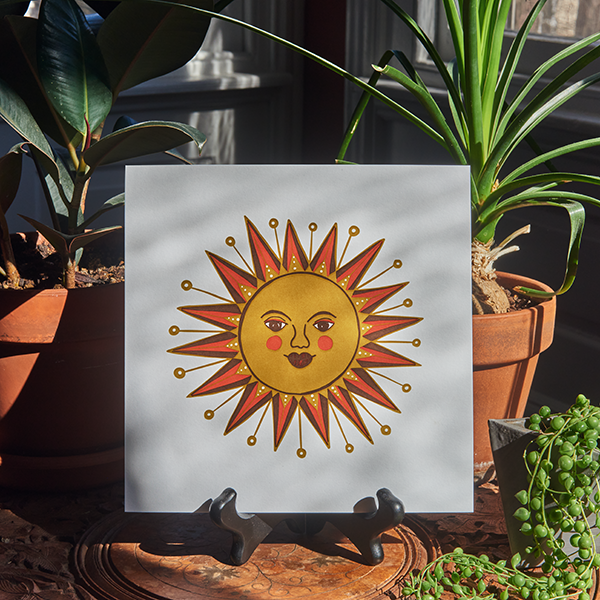 New! A hope-inspired letterpress sun from Jen Hewett