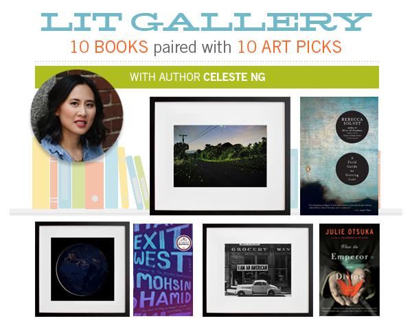 Brilliant, best-selling author Celeste Ng pairs books + prints.