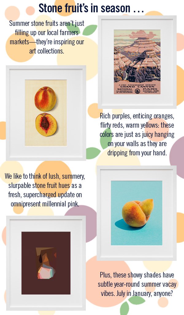 Peachy keen! Stone fruit-inspired hues for in-season summer art