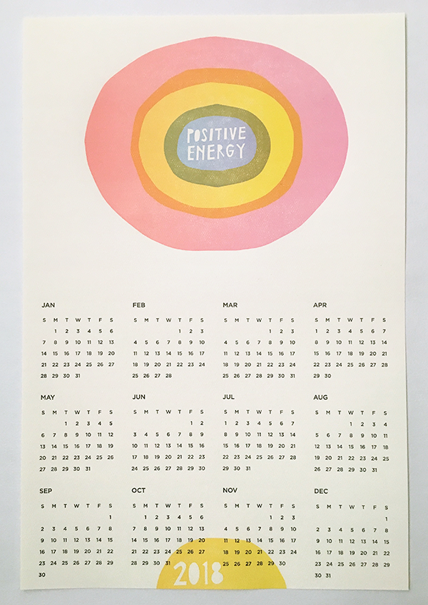 Need Positive Energy for the New Year? Peep This Colorful Calendar