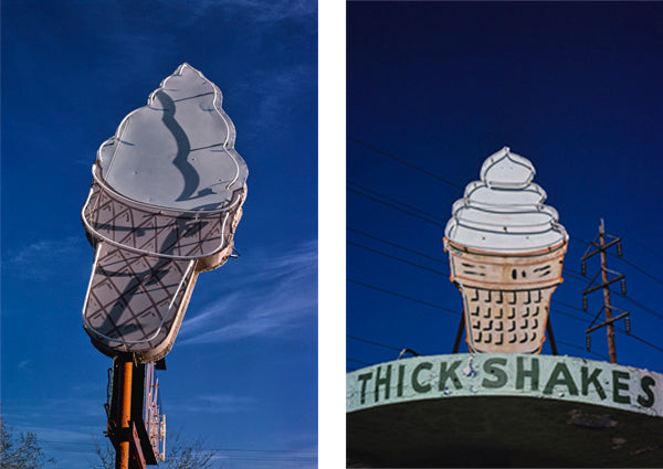 New! A double scoop of thick shakes + sweet roadside nostalgia