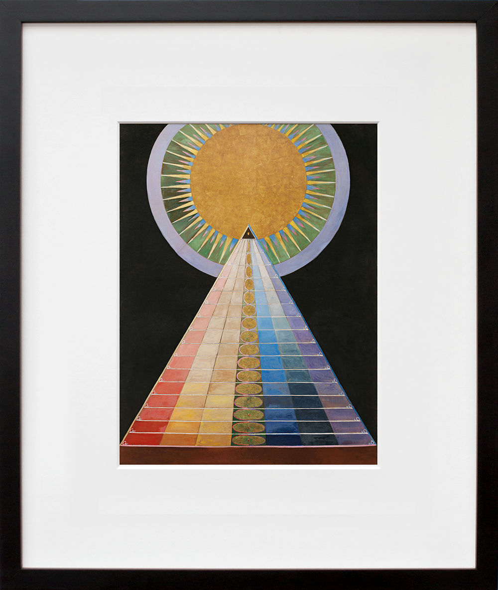 Hilma af Klint's Altarpiece, No. 1, Group X framed in black
