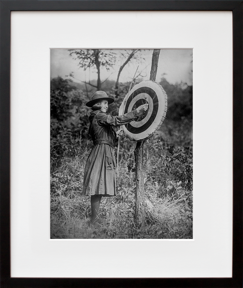 Girl Scout (Bullseye) in a black frame