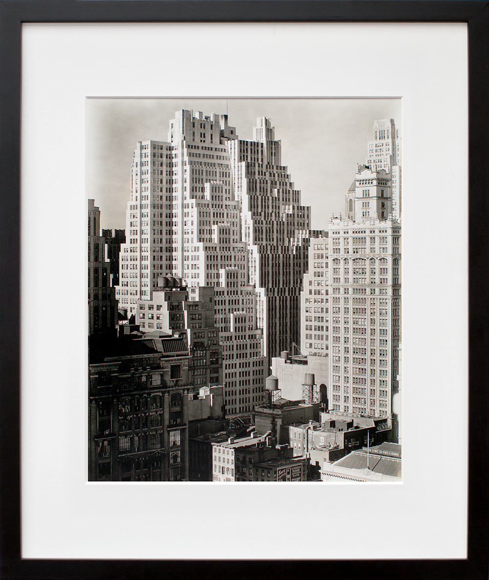 40th Street between Sixth and Seventh Avenues, from Salmon Tower 11 West 42nd Street, Manhattan. in a black frame