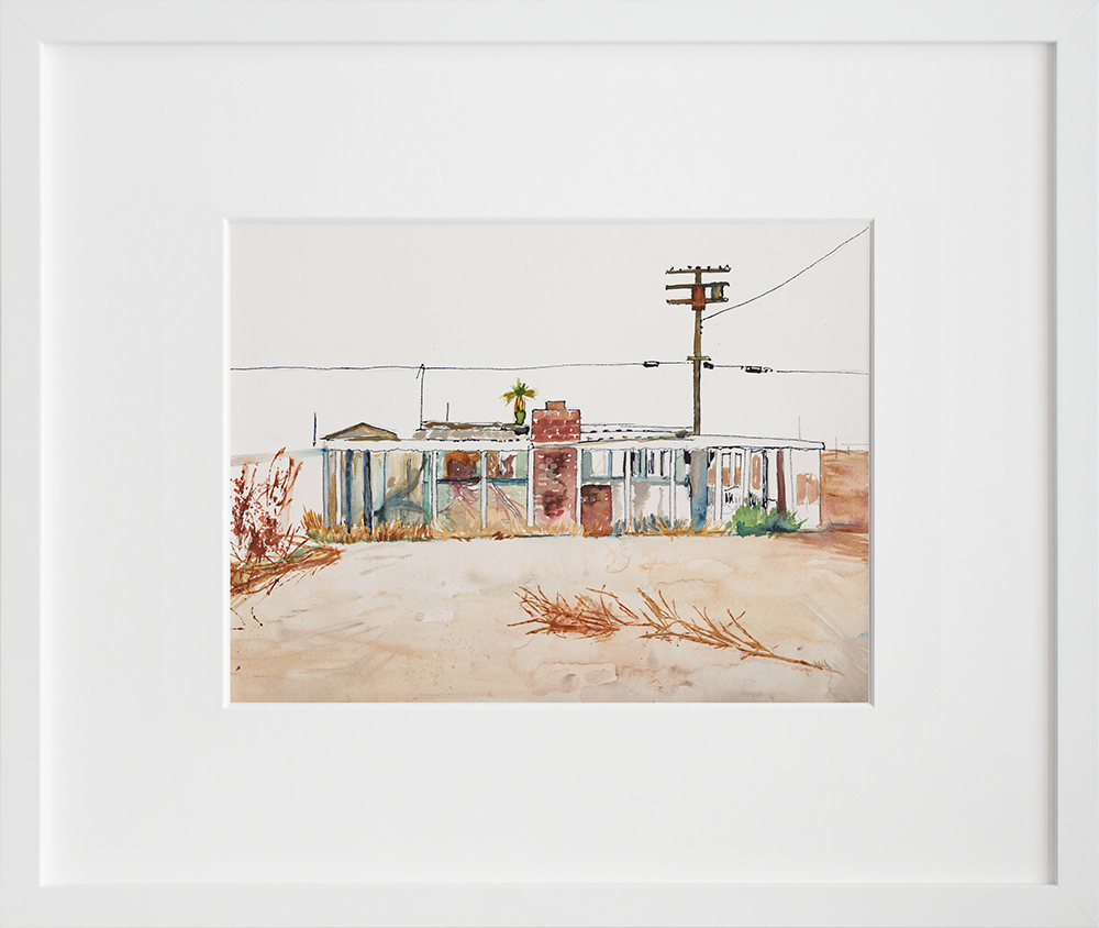 Salton Sea in a white frame