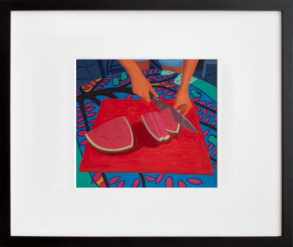 Load image into Gallery viewer, Watermelon! by Helena Wurzel in black frame
