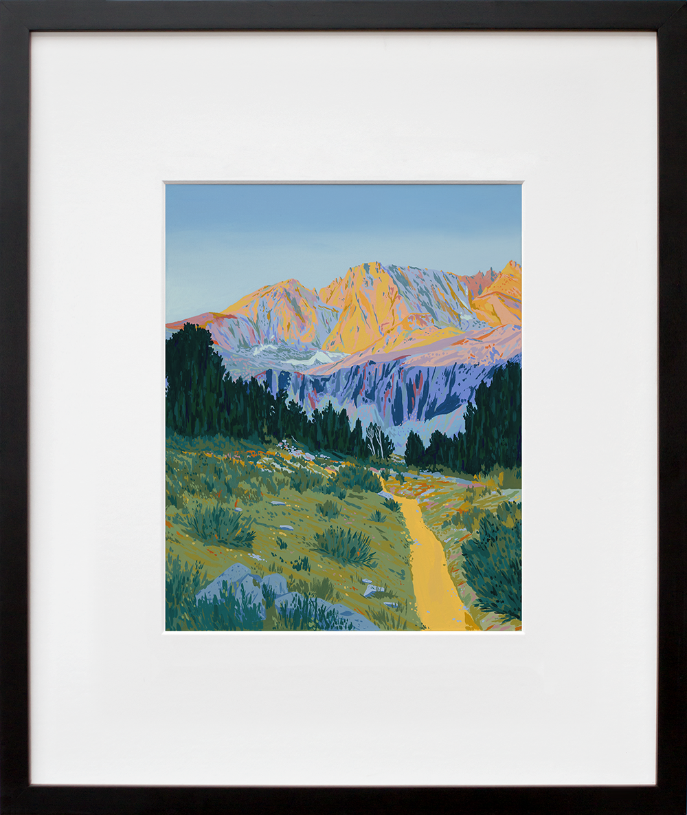 Morning Sun Up To Forester Pass in a black frame