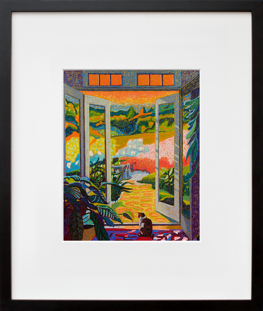 Threshold Painting in a black frame