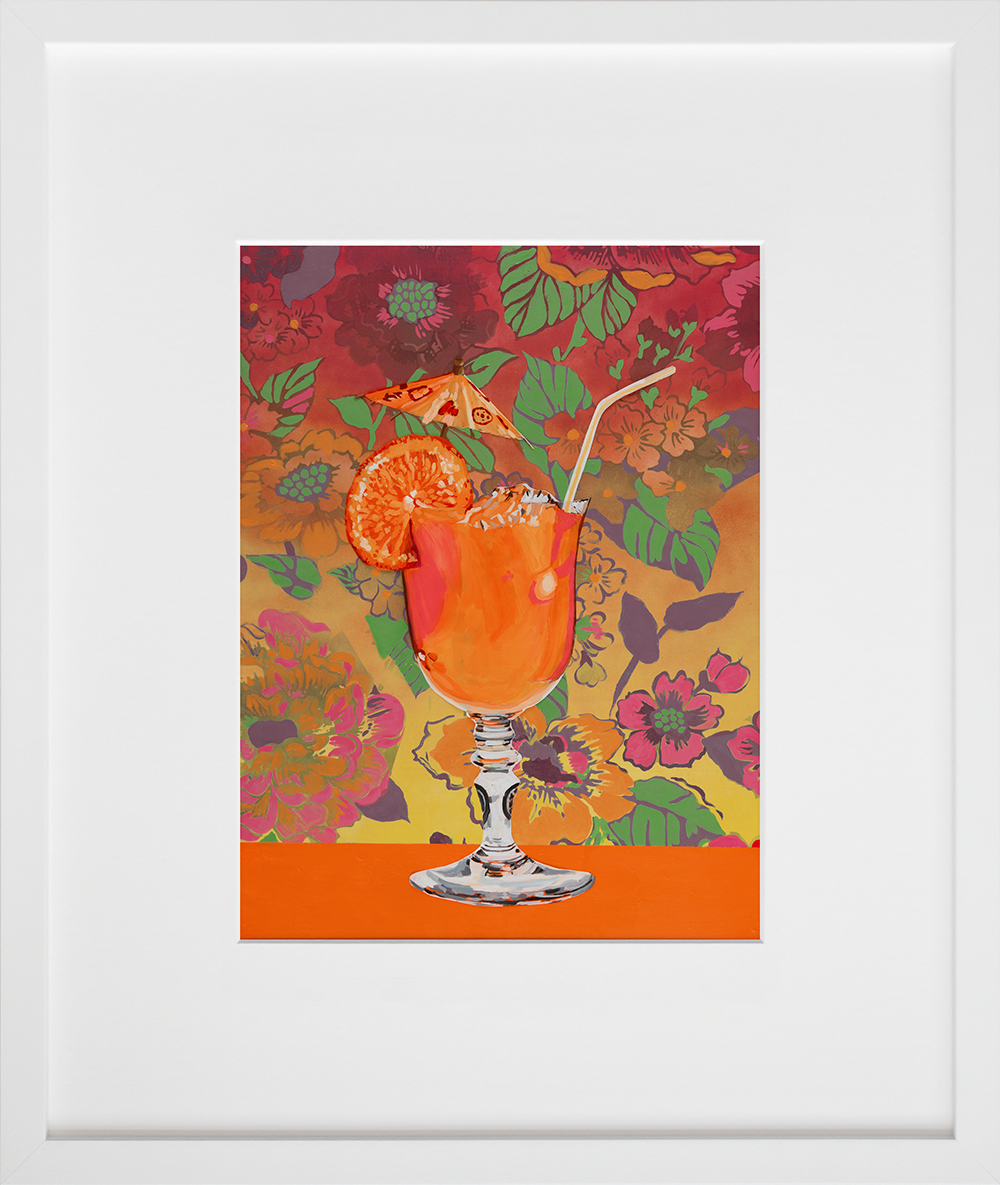 Rum Punch in a white frame