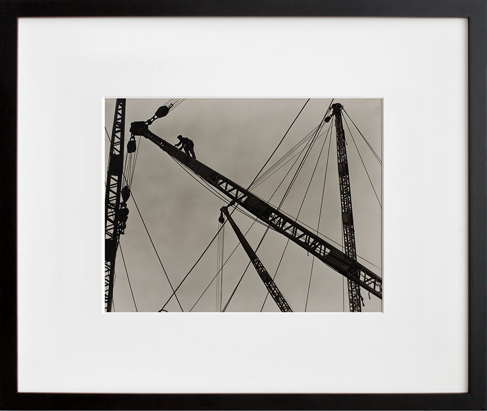 Derrick Worker on the Empire State Building in a black frame