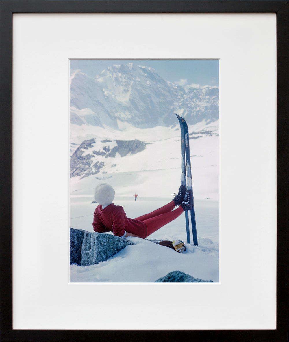 Skiing the Haute Route in a black frame