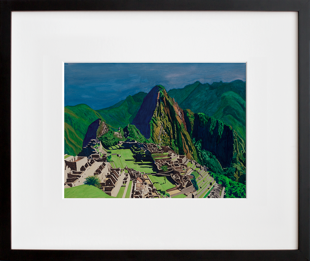 Machu Picchu, Holy Mountain series in a black frame