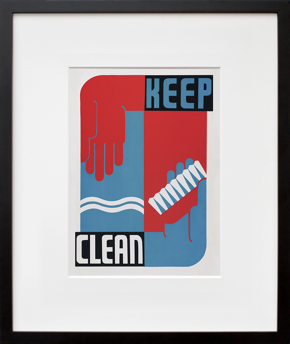 Keep clean in a black frame