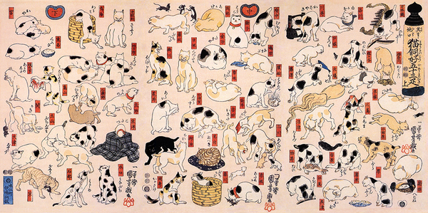 Cats as the Fifty-three Stations of the Tōkaidō (Final Sale)