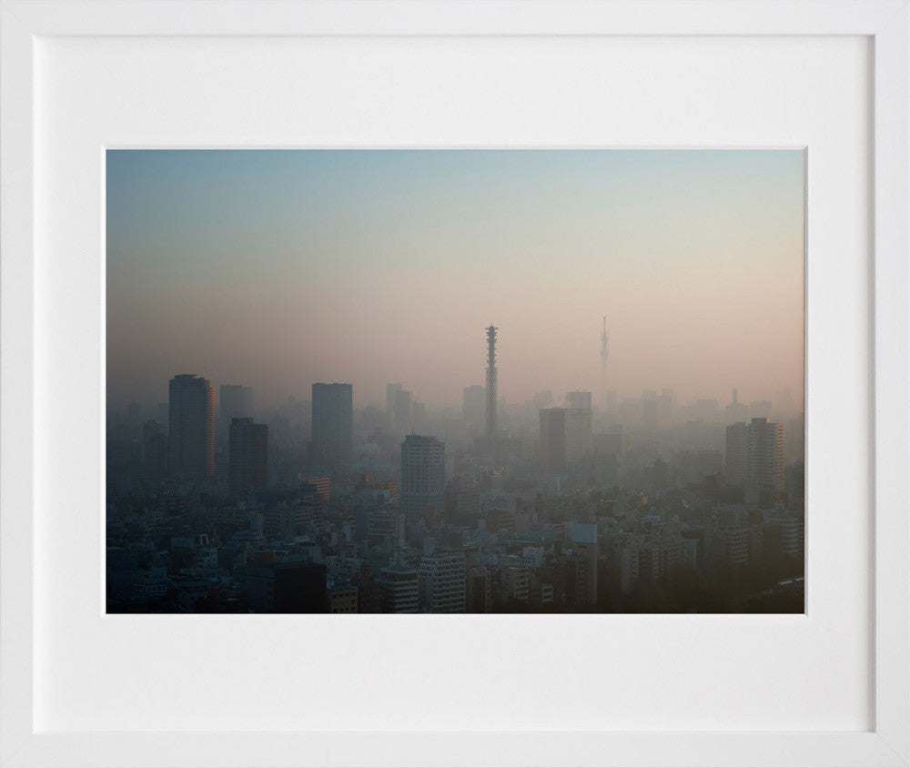Shinjuku, 6:43 in a white frame
