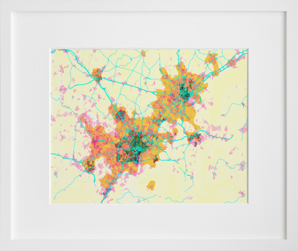 prettymaps (dc/baltimore) in a white frame