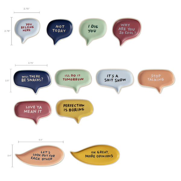 Load image into Gallery viewer, Speech Bubble Mini Dishes by Martha Rich
