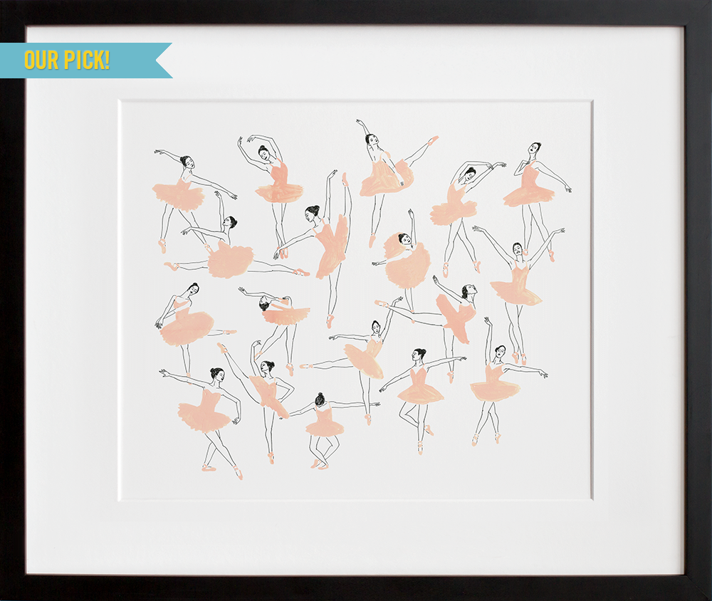 Ballet in a black frame