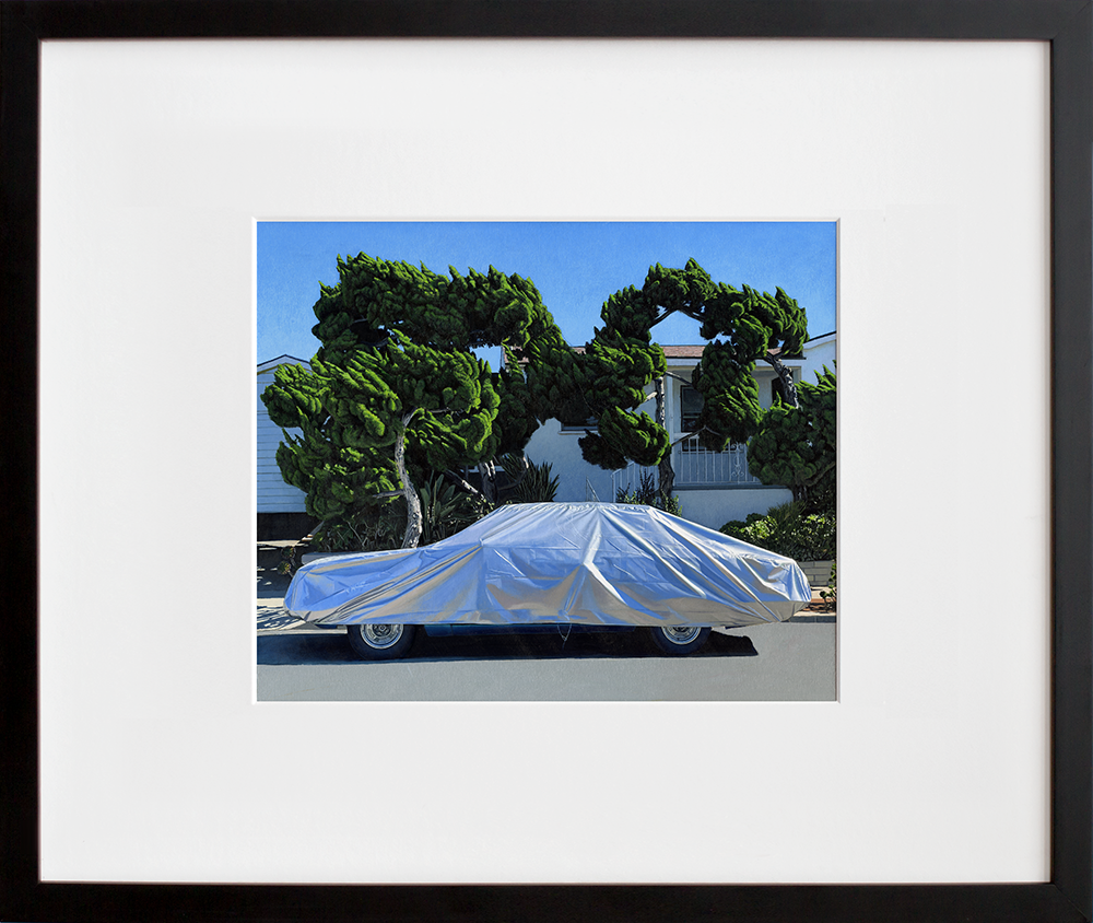 Silver Cover in a black frame