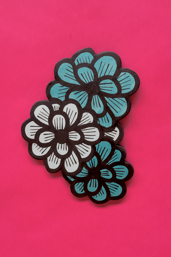 Wall Flower Tile (turquoise)