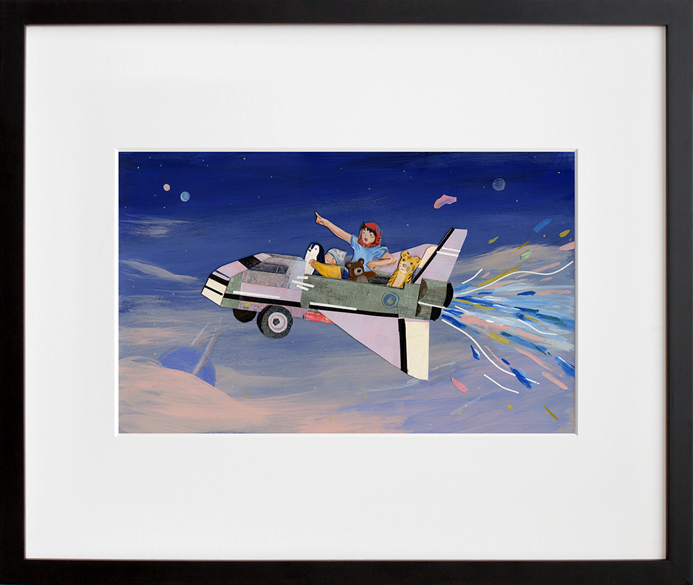 The Spaceship in a black frame