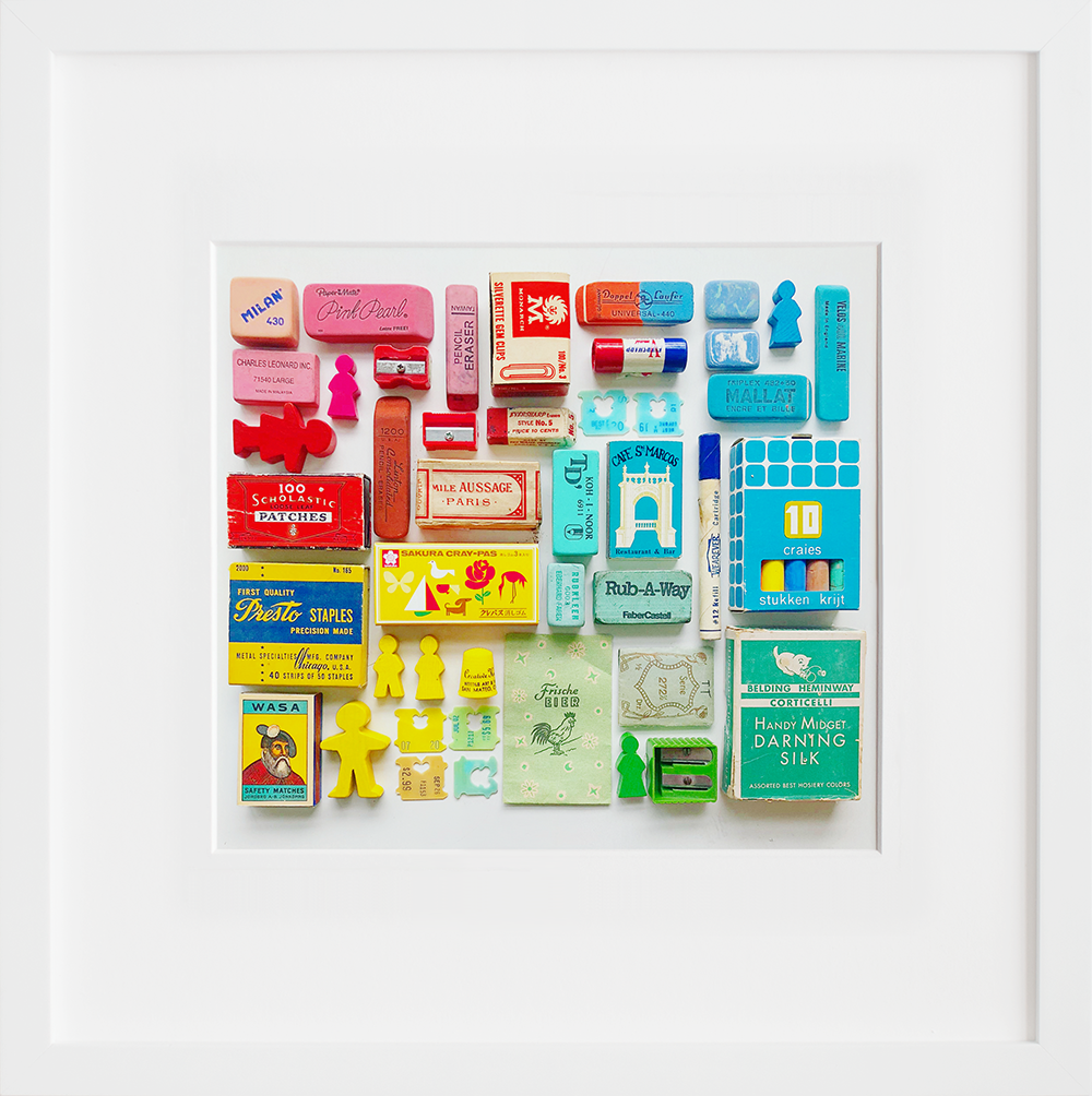 Arranging the Rainbow in a white frame