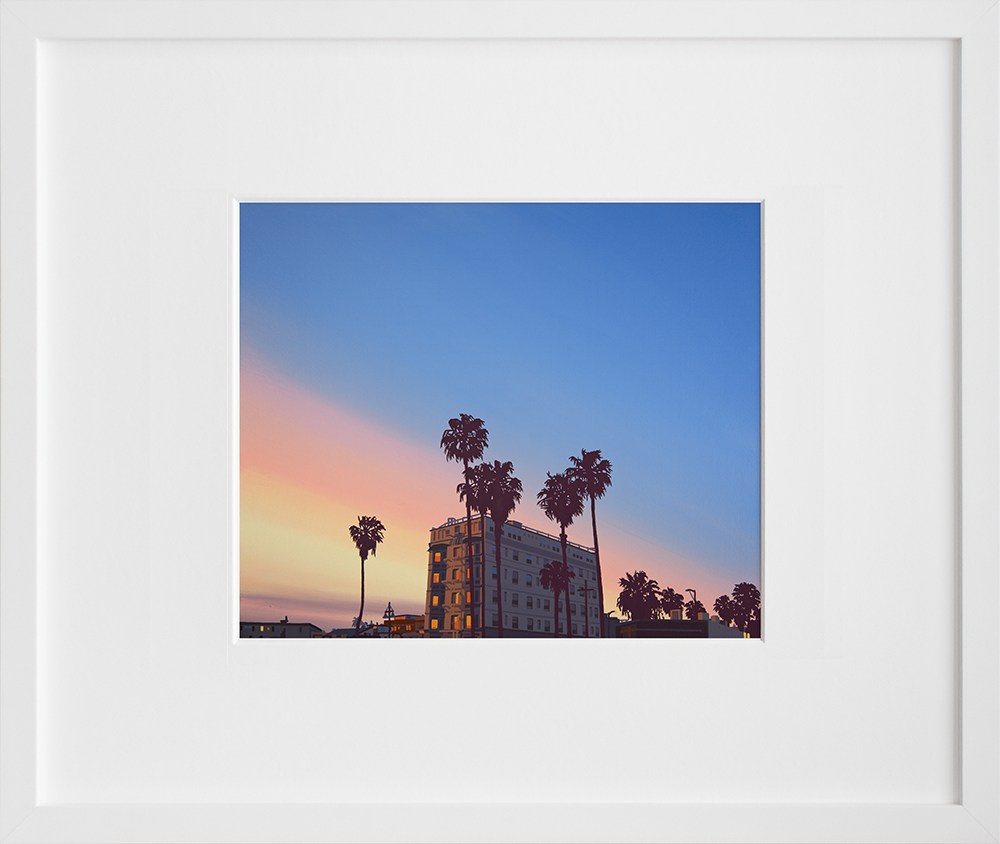 Venice Twilight in a white frame