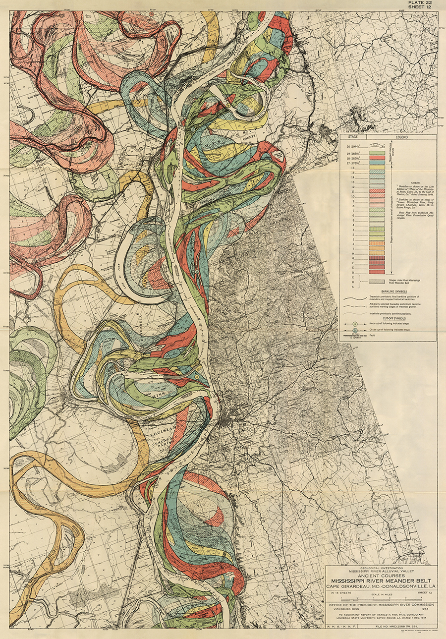 Plate 22, Sheet 12, Ancient Courses Mississippi River Meander Belt