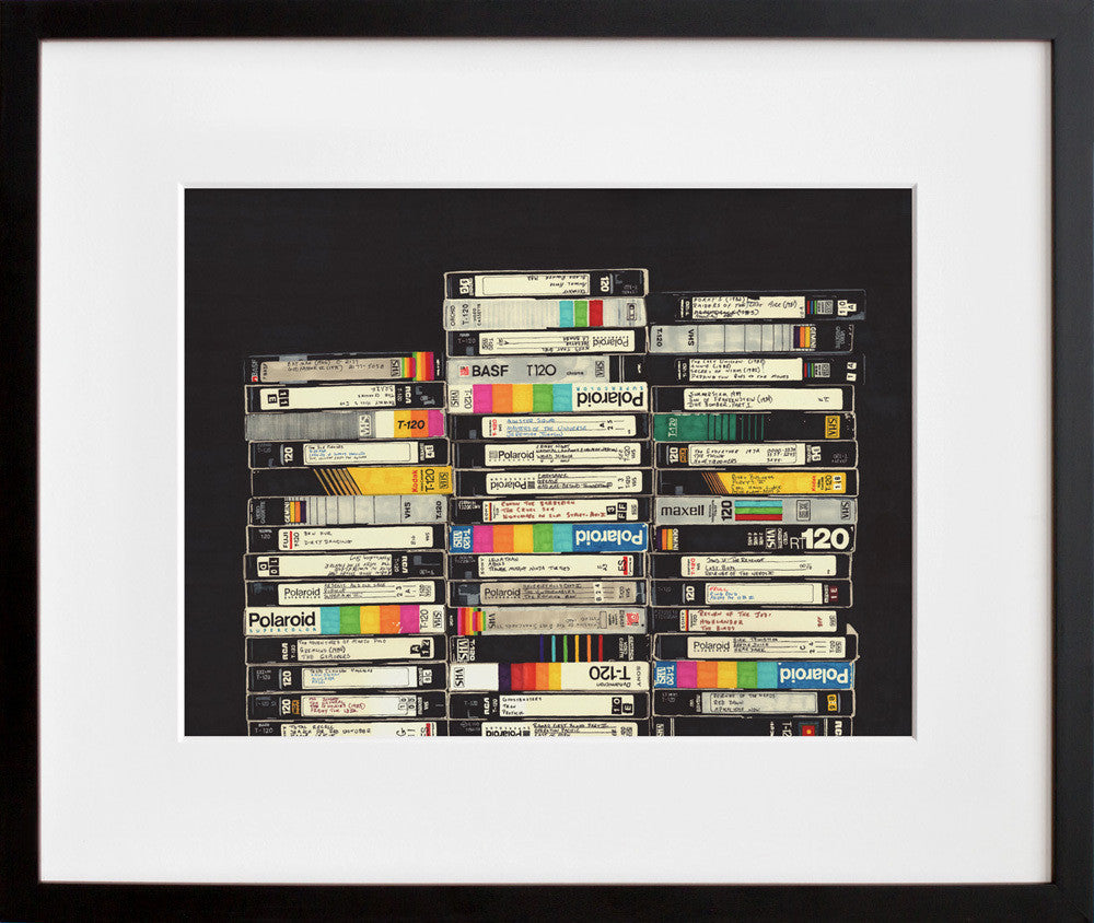 VHS in a black frame
