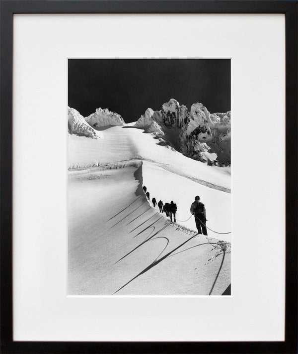 Mazamas Making Their Way up the Hogsback towards the Summit of Mt. Hood, 1963