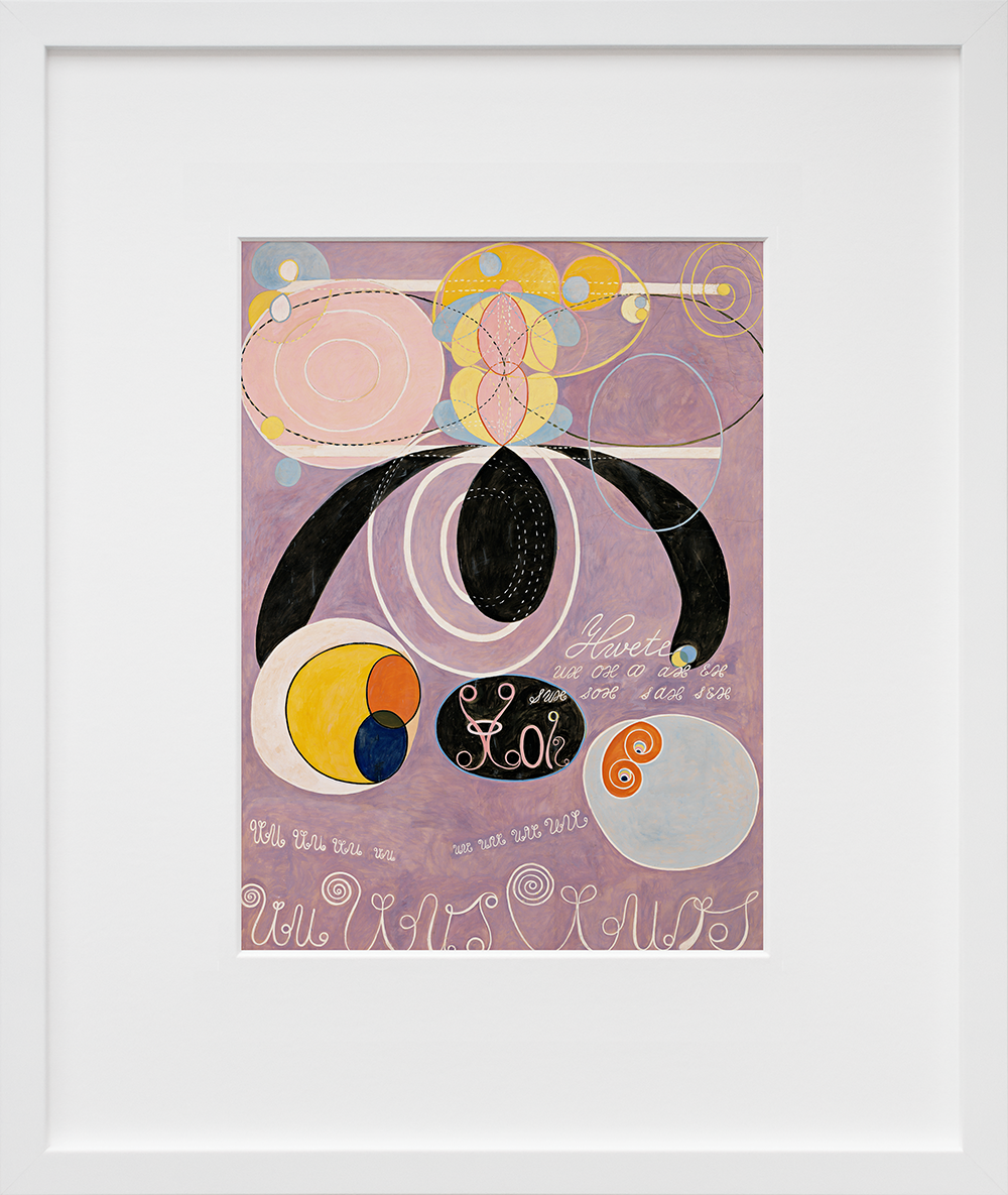 Hilma af Klint's The Ten Largest, No. 6, Adulthood, Group IV framed in white