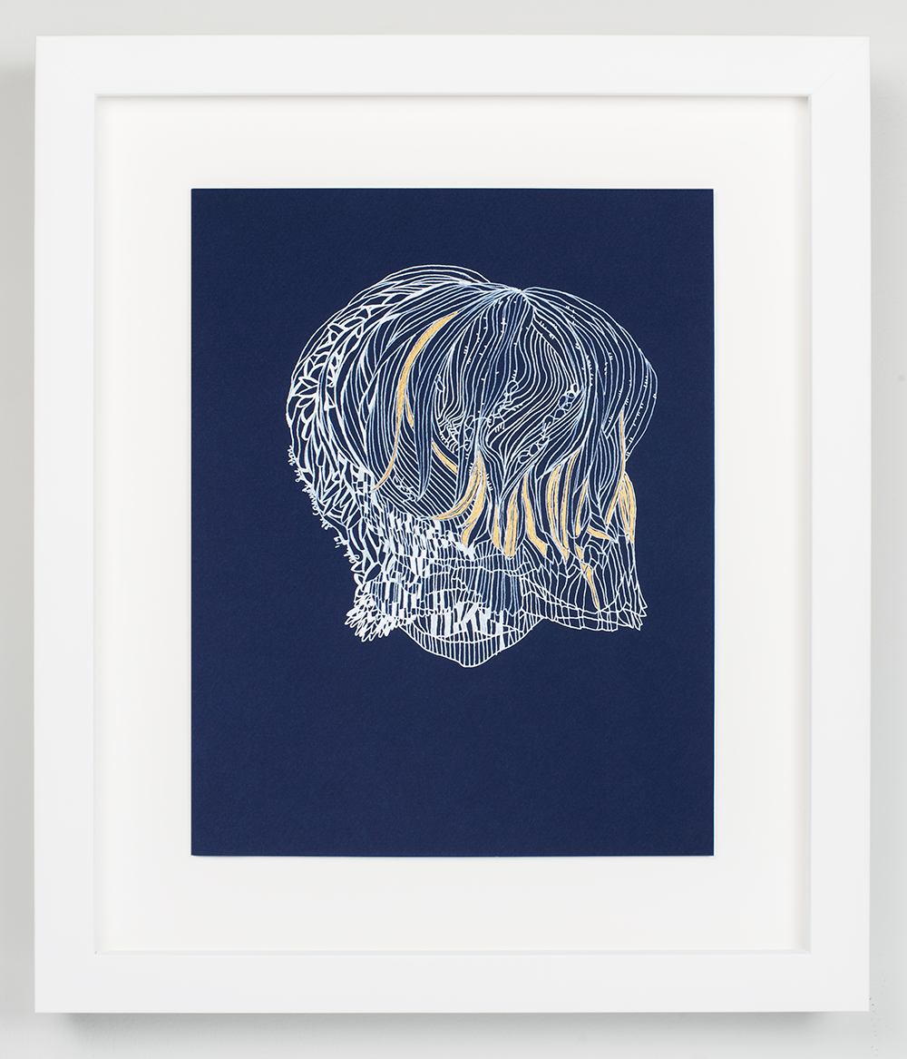 She Cannot See You in a white frame
