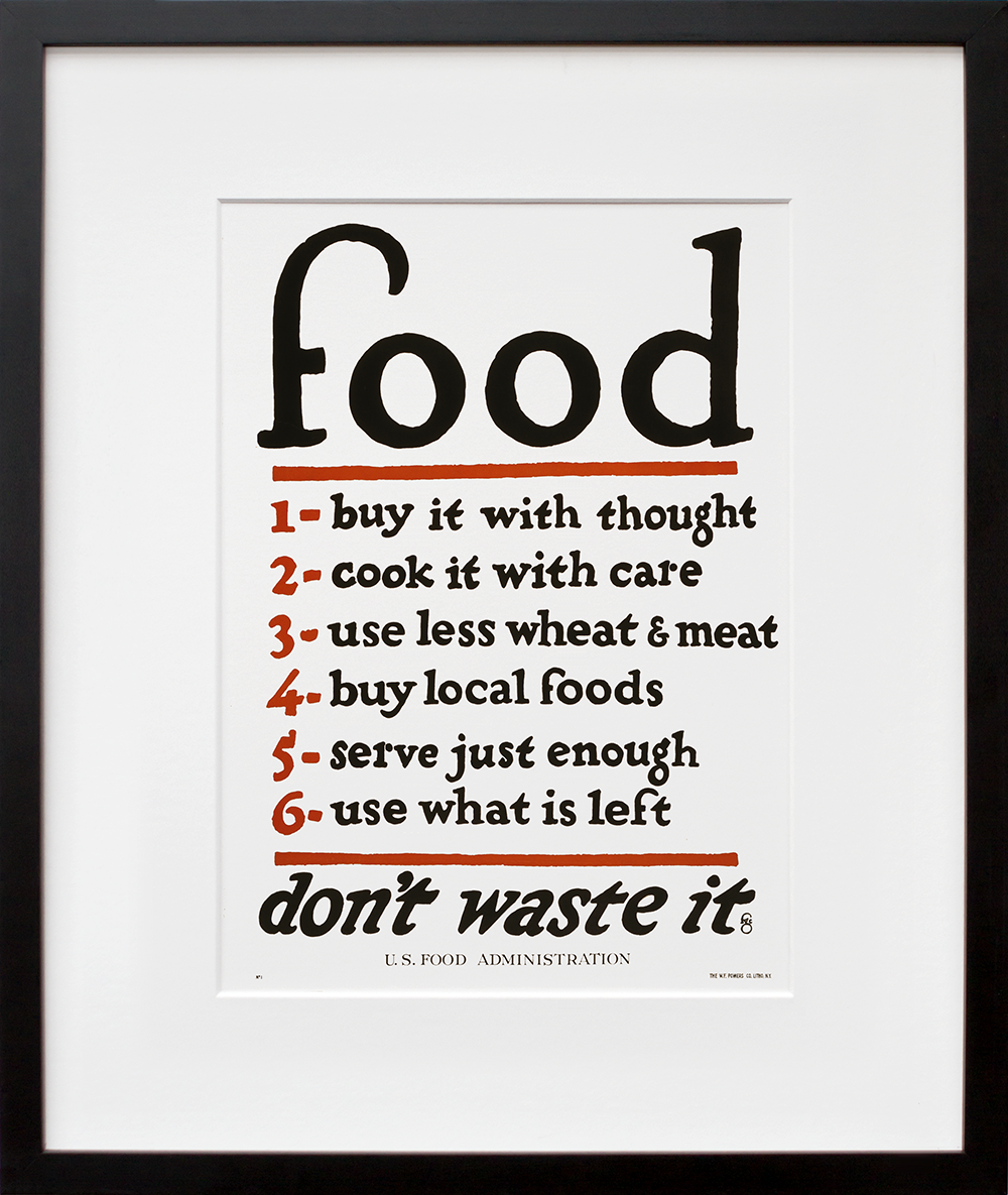 Food–don't waste it in a black frame