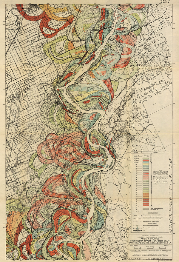 Load image into Gallery viewer, Plate 22, Sheet 4, Ancient Courses Mississippi River Meander Belt
