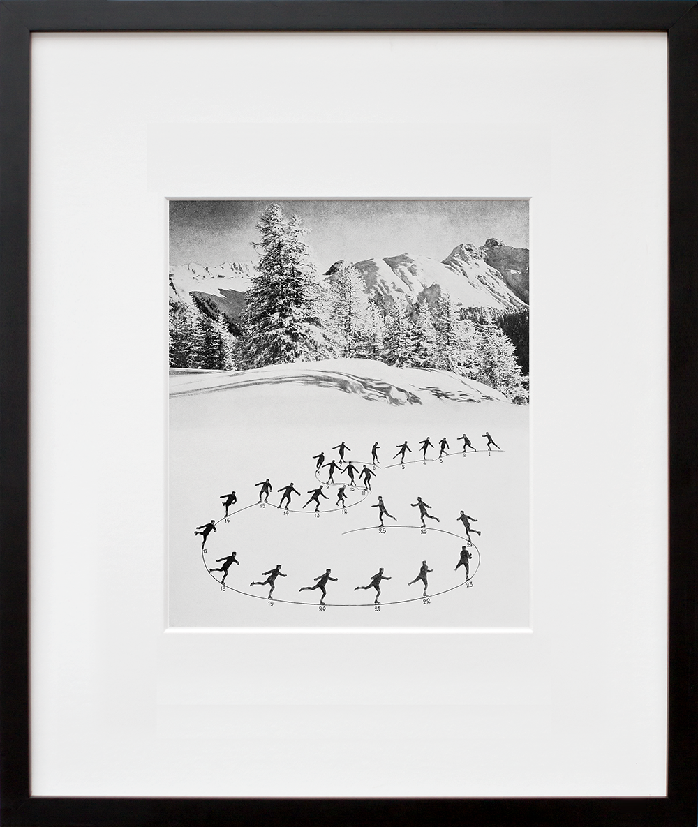 Free Skating Field Combination in a black frame
